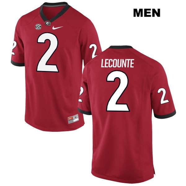 Georgia Bulldogs Men's Richard LeCounte #2 NCAA Authentic Red Nike Stitched College Football Jersey XML7156JW